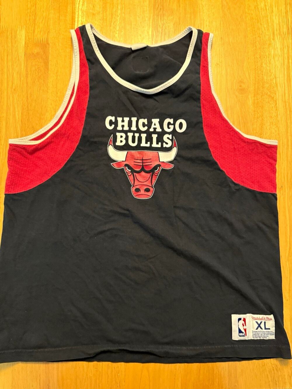Mitchell & Ness Chicago Bulls Tank Top Mens XL NBA Nostalgia Co Black Red